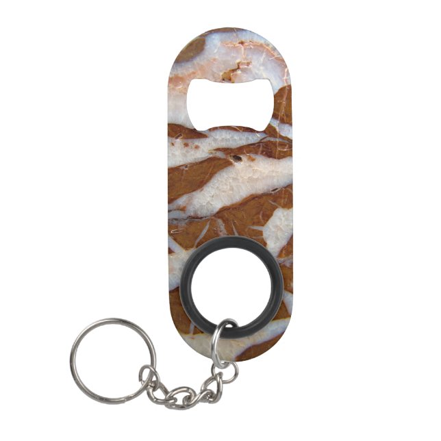 Porte-clé Décapsuleur Chert avec veines quartz (Devant)