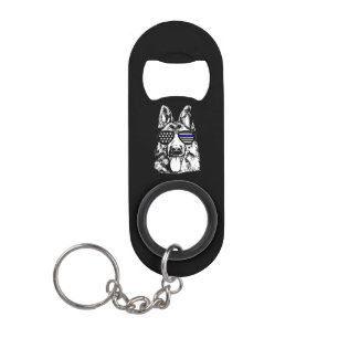 Porte-clé Décapsuleur Chien de police berger allemand policier