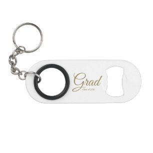 Porte-clé Décapsuleur Classe d'écriture d'or année élégante graduation