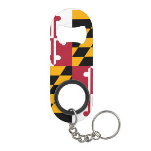 Porte-clé Décapsuleur Conception de drapeau d'état du Maryland