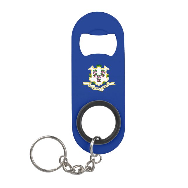 Porte-clé Décapsuleur Conception de l'indicateur d'état Connecticut (Devant)