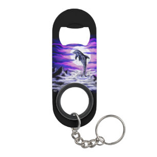 Porte-clé Décapsuleur Dauphin clair de lune