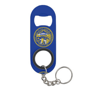 Porte-clé Décapsuleur Design du drapeau de l'État du Nebraska