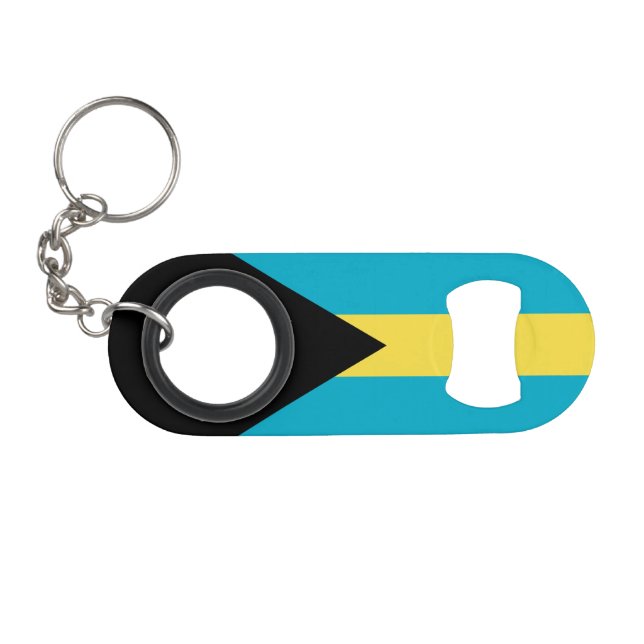 Porte-clé Décapsuleur Drapeau bahamien (Devant (Horizontal))