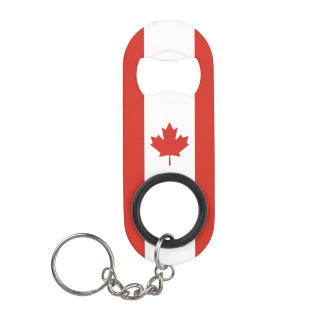 Porte-clé Décapsuleur Drapeau canadien patriotique (Devant)
