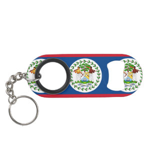 Porte-clé Décapsuleur Drapeau de Belize