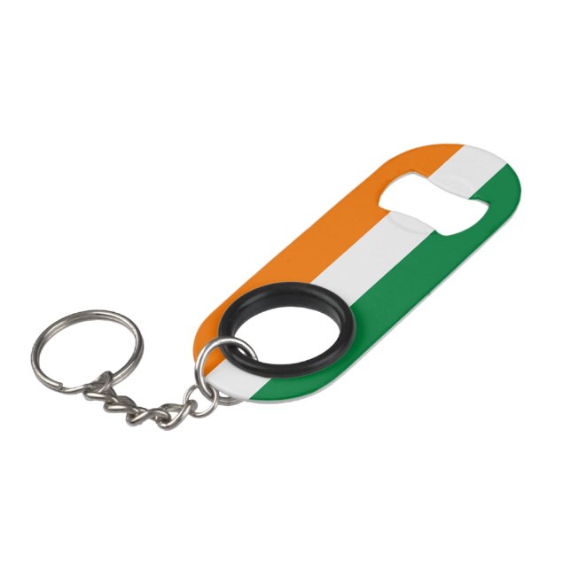 Porte-clé Décapsuleur Drapeau de Côte d'Ivoire (Devant Angle)