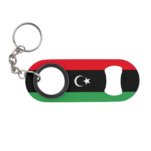 Porte-clé Décapsuleur Drapeau de la Libye (Devant (Horizontal))