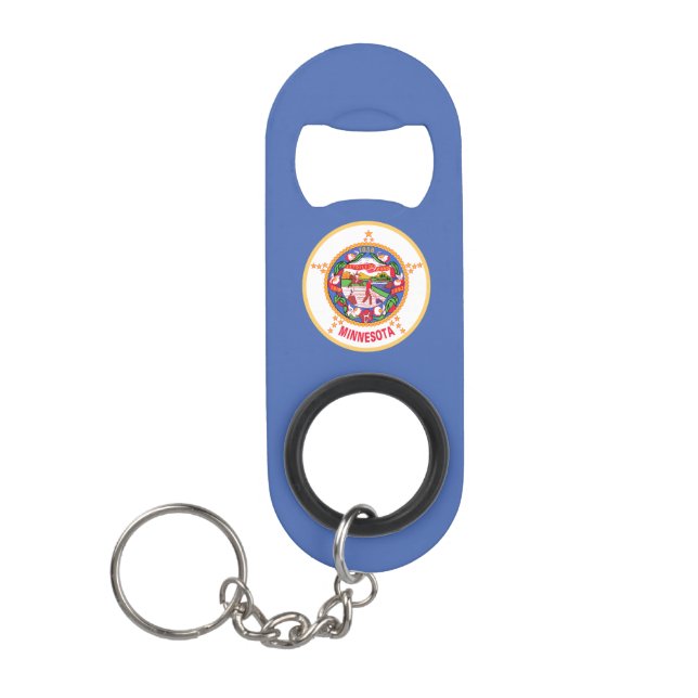 Porte-clé Décapsuleur Drapeau de l'État du Minnesota (Devant)