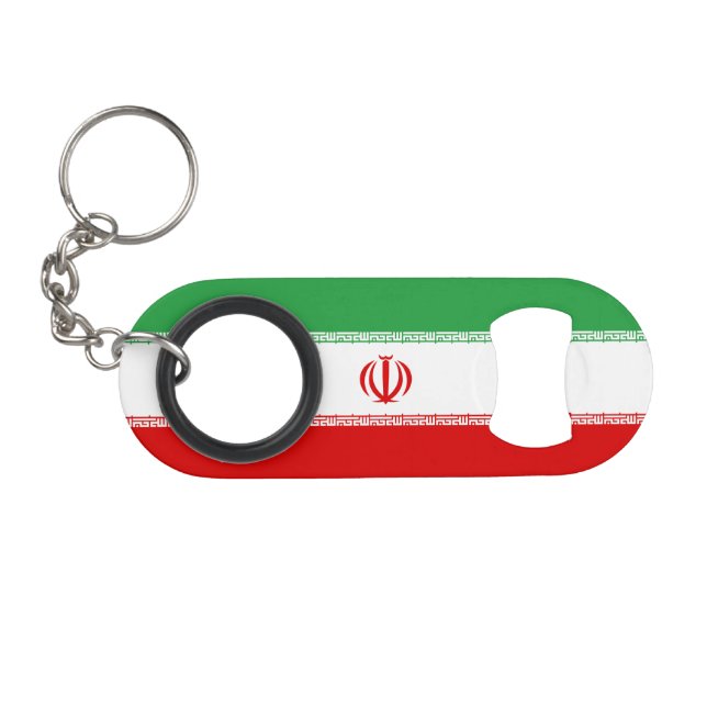 Porte-clé Décapsuleur Drapeau de l'Iran (Devant (Horizontal))