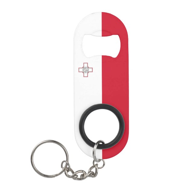 Porte-clé Décapsuleur Drapeau de Malte (Devant)