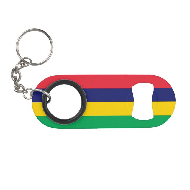 Porte-clé Décapsuleur Drapeau de Maurice (Devant (Horizontal))