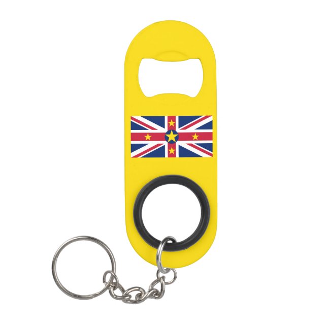 Porte-clé Décapsuleur Drapeau de Niue (Devant)