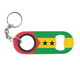 Porte-clé Décapsuleur Drapeau de Sao Tomé-et-Principe