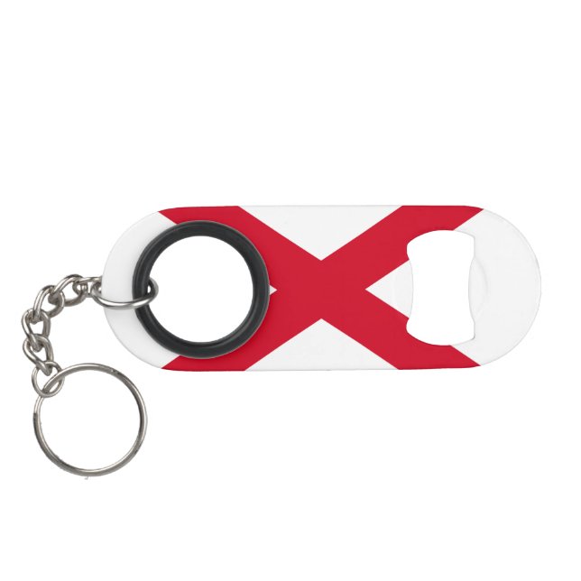Porte-clé Décapsuleur Drapeau d'État de l'Alabama (Dos Horizontal)