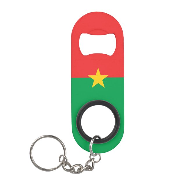 Porte-clé Décapsuleur drapeau du Burkina Faso (Devant)
