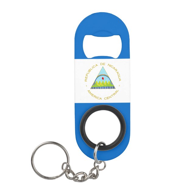 Porte-clé Décapsuleur Drapeau du Nicaragua (Devant)