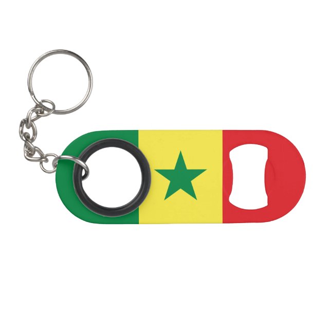 Porte-clé Décapsuleur Drapeau du Sénégal (Devant (Horizontal))