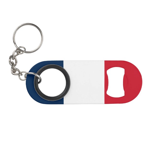 Porte-clé Décapsuleur Drapeau français (Devant (Horizontal))