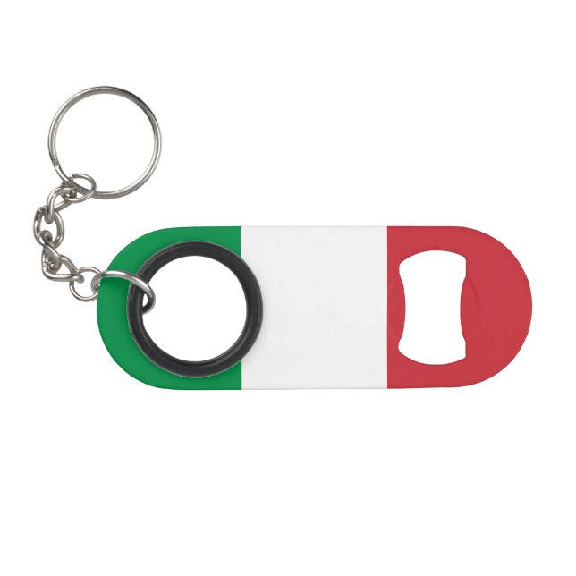 Porte-clé Décapsuleur Drapeau Italie (Devant (Horizontal))