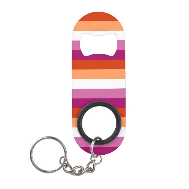 Porte-clé Décapsuleur Drapeau Lesbienne (Devant)