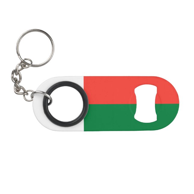 Porte-clé Décapsuleur Drapeau Madagascar (Devant (Horizontal))