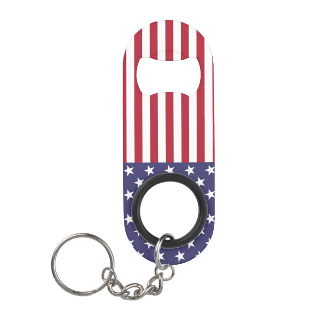 Porte-clé Décapsuleur Drapeau national américain patriotique (Devant)
