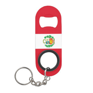 Porte-clé Décapsuleur Drapeau national du Pérou Patriotique