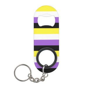 Porte-clé Décapsuleur Drapeau Non Binaire
