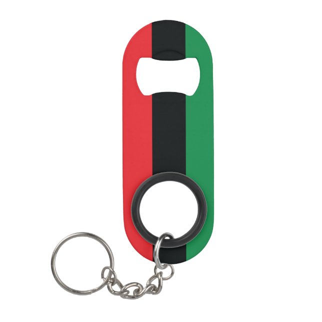 Porte-clé Décapsuleur Drapeau rouge, noir et vert (Devant)