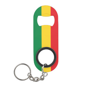 Porte-clé Décapsuleur Drapeau vert, or (jaune) et rouge