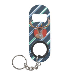 Porte-clé Décapsuleur Élégant pour lui bleu moderne masculin décoré