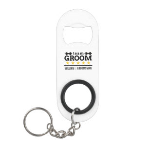 Porte-clé Décapsuleur Équipe Marié Personnalisée Témoin de Mariage