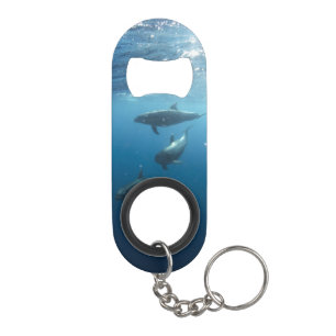 Porte-clé Décapsuleur Famille Dolphin sous-marine