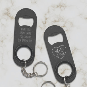 Porte-clé Décapsuleur Faux Chalkboard Mariage Porte - clé Bottle Opener