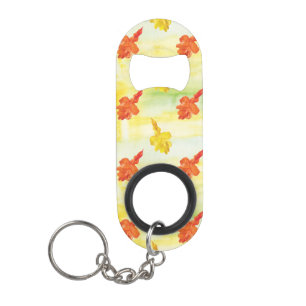 Porte-clé Décapsuleur feuilles d'automne de l'aquarelle