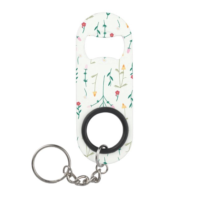 Porte-clé Décapsuleur Fleur Motif Printemps Floral (Devant)