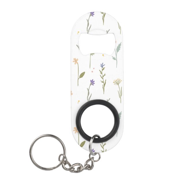 Porte-clé Décapsuleur Fleur Motif Printemps Floral (Devant)