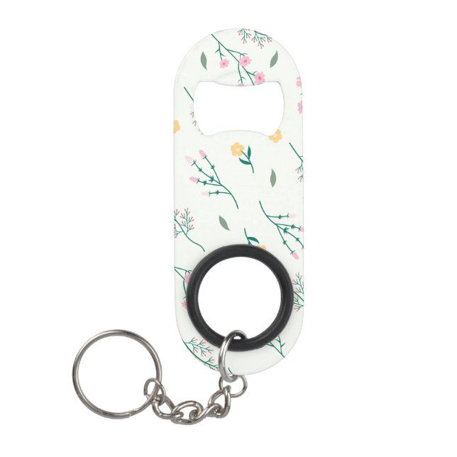 Porte-clé Décapsuleur Fleur Motif Printemps Floral (Devant)