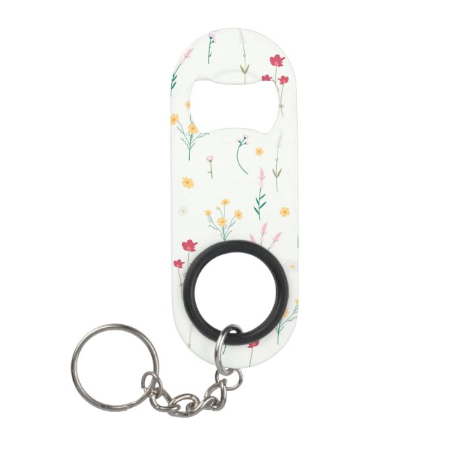 Porte-clé Décapsuleur Fleur Motif Printemps Floral (Devant)