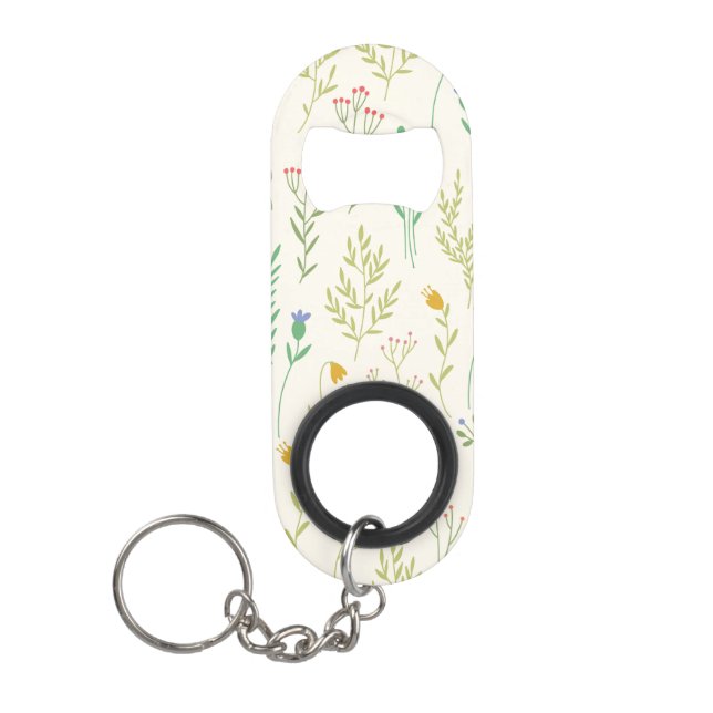 Porte-clé Décapsuleur Fleur Motif Printemps Floral (Devant)