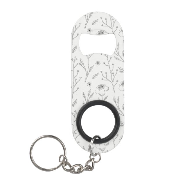 Porte-clé Décapsuleur Fleur Motif Printemps Floral (Devant)