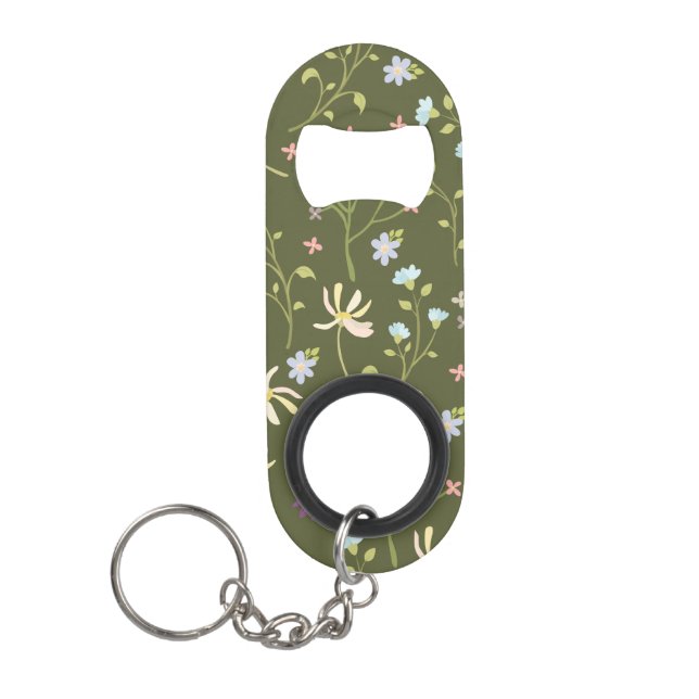 Porte-clé Décapsuleur Fleur Motif Printemps Floral (Devant)
