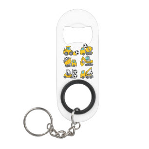 Porte-clé Décapsuleur Football Ball Kids Football Construction Camions