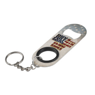 Porte-clé Décapsuleur Graphisme Grunge USA 4 juillet Indépendance