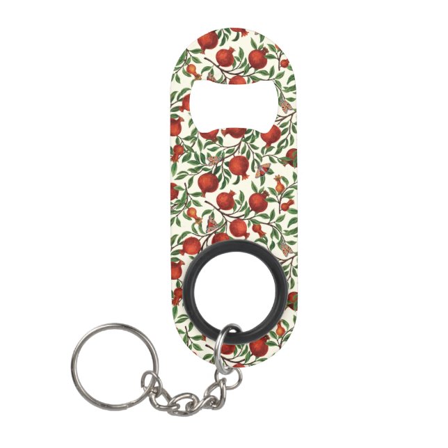 Porte-clé Décapsuleur Grenades et papillons Bella sur blanc (Devant)