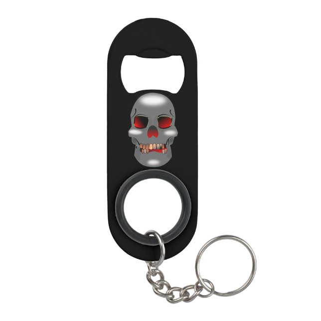 Porte-clé Décapsuleur Grimacerie de l'ouvreur de bouteille de crâne (Dos)