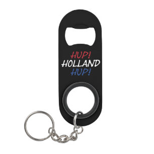 Porte-clé Décapsuleur Hup Holland Hup superposé sur NLD Flag sur bk boca
