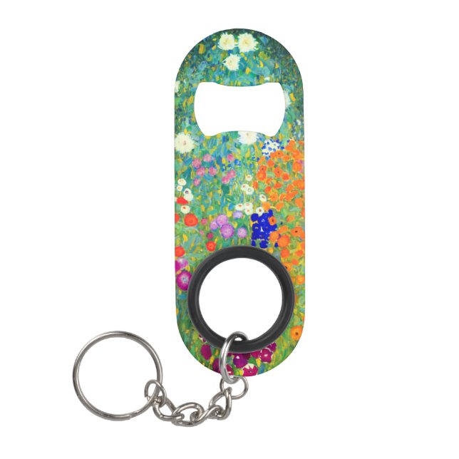 Porte-clé Décapsuleur Jardin aux fleurs Gustav Klimt (Devant)