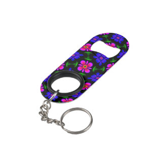 Porte-clé Décapsuleur Joli Motif de fleurs roses